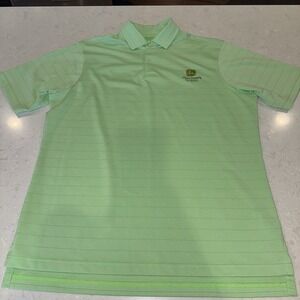 FAIRWAY & GREENE POLY SPANDEX GOLF SHIRT--men's Small--JOHN DEERE CLASSIC